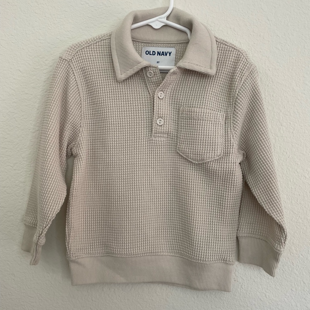 Old Navy Toddler Boys Collared Waffle Knit Sweater